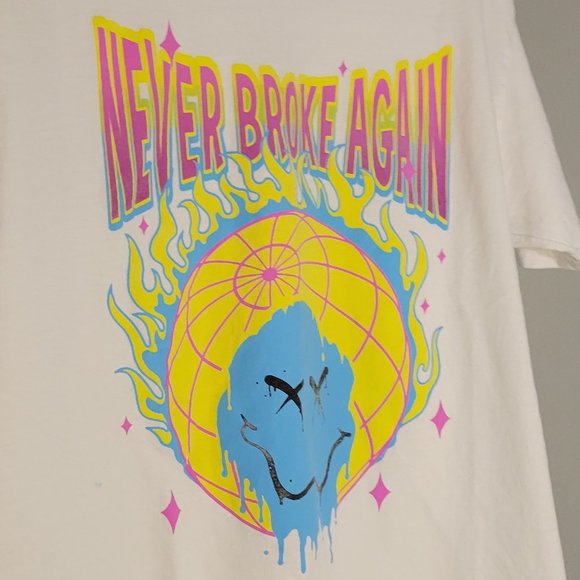 NBA YOUNG BOY - NEVER BROKE AGAIN BLUE FACE-  WHITE LOGO TSHIRT-COOL DESIGN - Picture 4 of 6